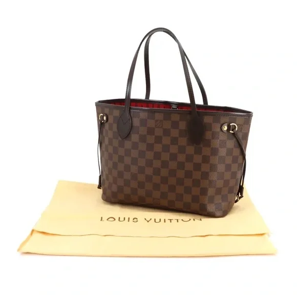 Authentic Louis Vuitton NEW Neverfull PM damier ebene red cherry lining 🍒 - Picture 2 of 12